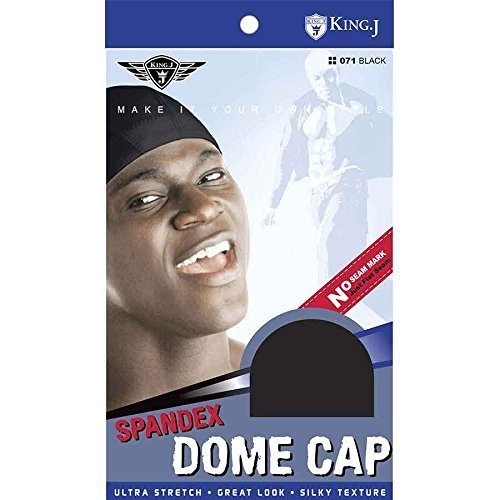 King J Spandex Dome Cap Black