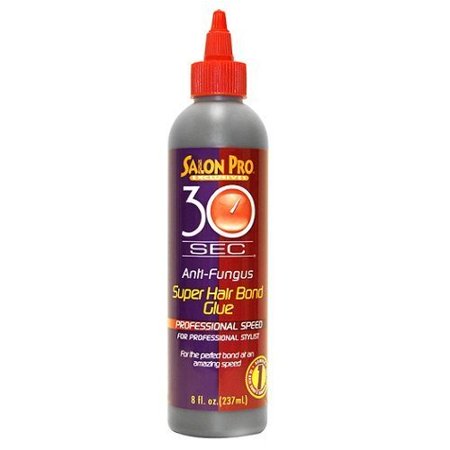 Salon Pro 30 Second Super Hair Bond Glue (Black) 8 oz