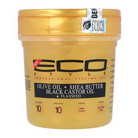 Eco Style Olive Oil, Shea Butter, Black Castor Oil & Flaxseed Gel