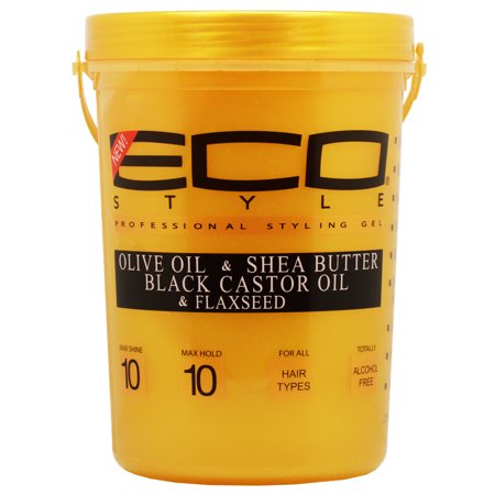 Eco Style Olive Oil, Shea Butter, Black Castor Oil & Flaxseed Gel