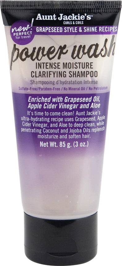 Aunt Jackie's Power Wash Intensive Moisture Clarifying Shampoo - Travel Size 3 Oz.