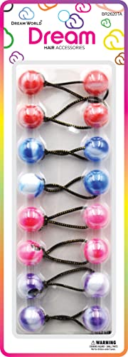 Chloe Ponytail Holders Two Tone Assorted 8/Pk
