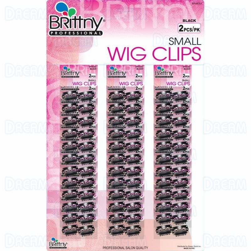 Brittny Wig Clips - Black, Small 2 Pc/Pk