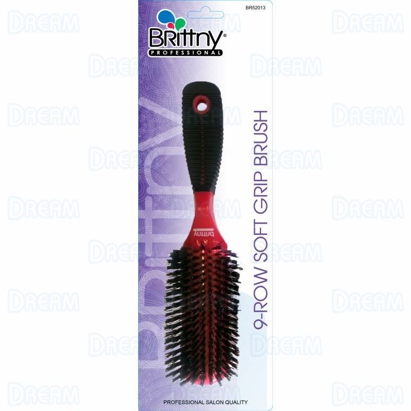 Brittny 9 Row Soft Grip Brush - Assorted Colors