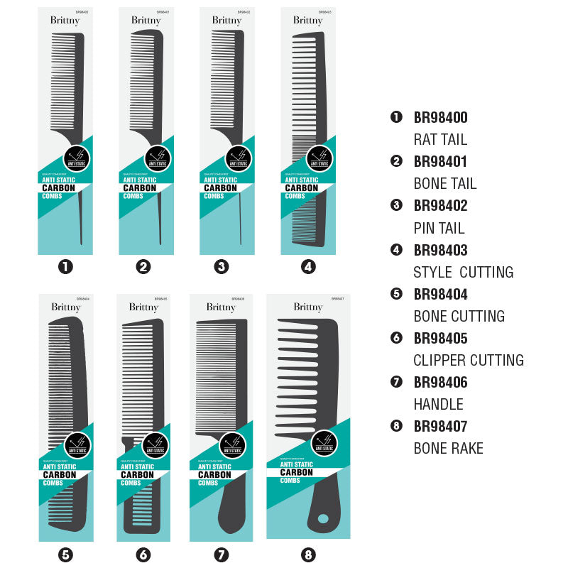 Anti-Static Carbon Clipper Cutting Comb BR98405