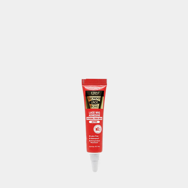 Ebin Wonder Lace Bond Adhesive Glue Tube - Extreme Firm Hold - Active 0.23 oz.