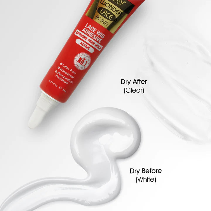 Ebin Wonder Lace Bond Adhesive Glue Tube - Extreme Firm Hold - Active 0.23 oz.