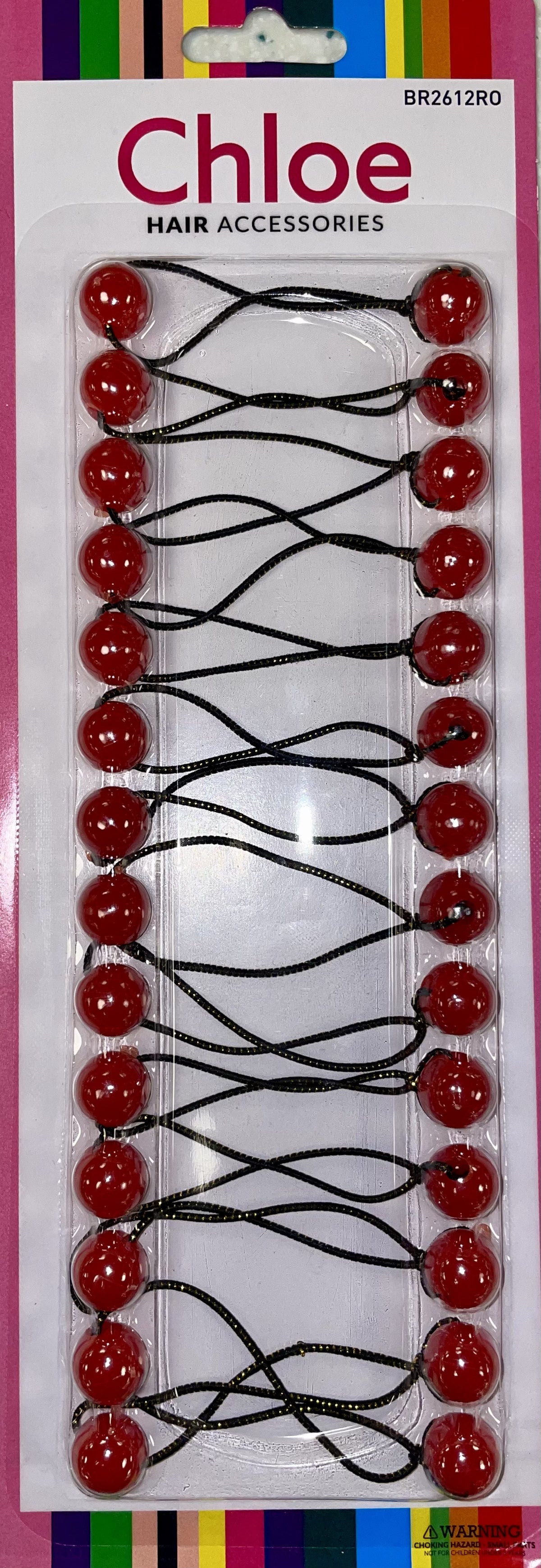 Chloe BR2612RO Ponytail Holders - Red Only