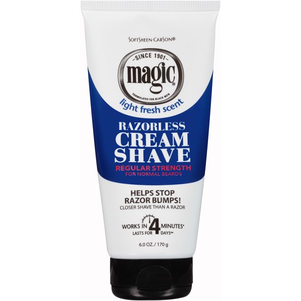 Magic Razorless Cream Shave Regular Strength 6 oz