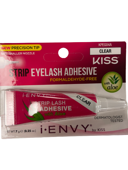 Kiss Strip Eyelash Adhesive with Aloe 0.25 oz. - Clear