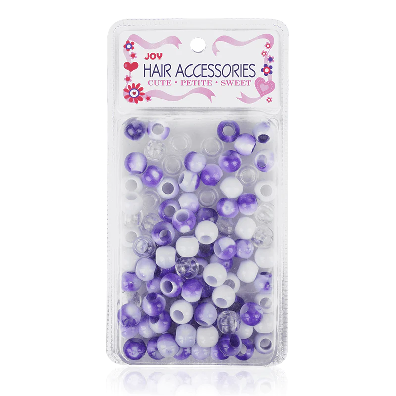 Joy Round Beads X-Large Size Large Package Purple Two Tone Mix