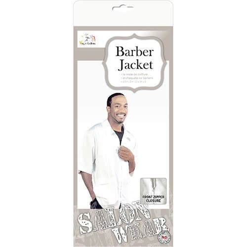 Salon Wear Barber Jacket (Black) XL